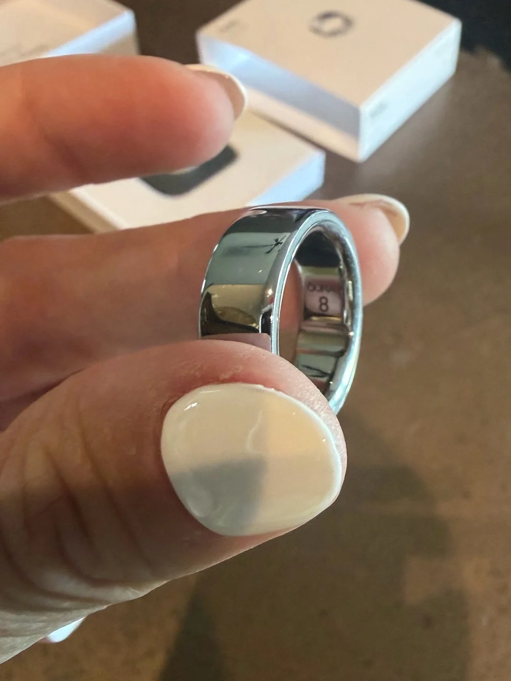 Open Box/Never Worn- Oura Ring Gen 4 (Silver, Size 8)